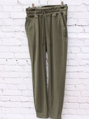 SAVVI Olive Green Pull On Drawstring Pants XS